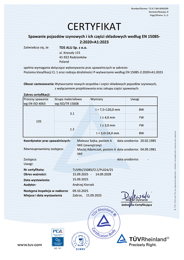 EN 15085 PL