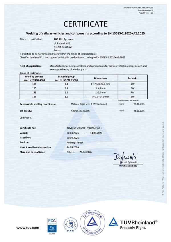 EN 15085 EN — strona 1