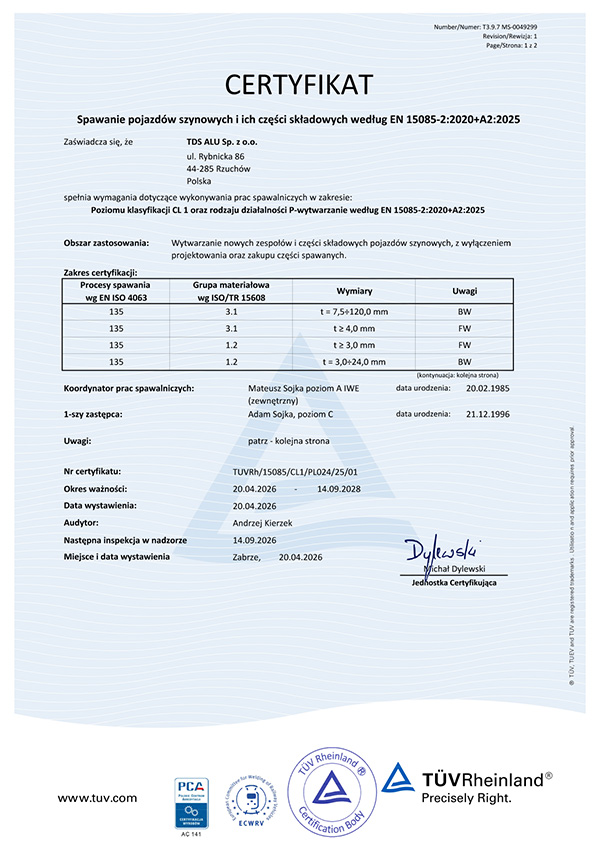 EN 15085 PL — strona 1